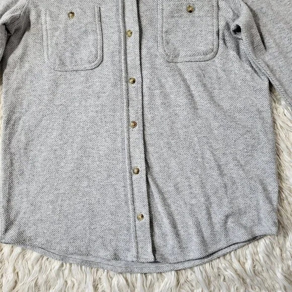 Faherty Legend Sweater Shirt - Fossil Grey Twill - Size M